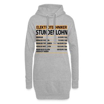 Elektrotechniker Elektrotechnik lustig Spruch - Hoodie-Kleid - Grau meliert - Vorne