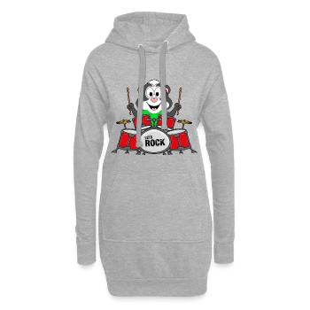 SCHLAGZEUGER - STINKTIER - MUSIKER - TIERISCH - Hoodie-Kleid - Grau meliert - Vorne