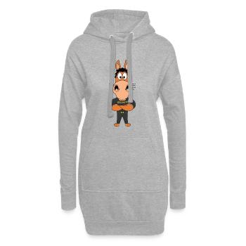 PFERD - PONY - SECURITY - BODYGUARD - TÜRSTEHER - Hoodie-Kleid - Grau meliert - Vorne