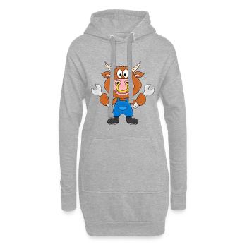 HANDWERKER - KLEMPNER - KFZ-MECHANIKER - BULLE - Hoodie-Kleid - Grau meliert - Vorne