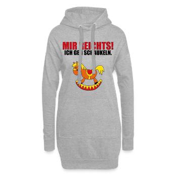 MIR REICHTS! ICH GEH SCHAUKELN. - PFERD - PONY - Hoodie-Kleid - Grau meliert - Vorne