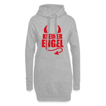 KLEINER ENGEL - TEUFEL - TEUFELSHÖRNER - HIMMEL - Hoodie-Kleid - Grau meliert - Vorne