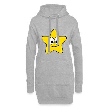 STERN - KINDER - BABYS - GESCHENKIDEEN - Hoodie-Kleid - Grau meliert - Vorne