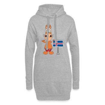 PFERD - PONY - ISLAND - ISLÄNDER - ISLAND - SHAKA - Hoodie-Kleid - Grau meliert - Vorne