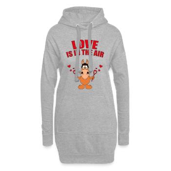LOVE IS IN THE AIR - SEIFENBLASEN - PFER - PONY - Hoodie-Kleid - Grau meliert - Vorne