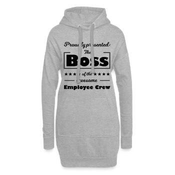 Der beste Chef - Hoodie-Kleid - Grau meliert - Vorne