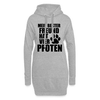 MEIN BESTER FREUND HAT VIER PFOTEN - HUND - TIER - Hoodie-Kleid - Grau meliert - Vorne