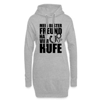 MEIN BESTER FREUND HAT VIER HUFE - PFERD - PONY - Hoodie-Kleid - Grau meliert - Vorne