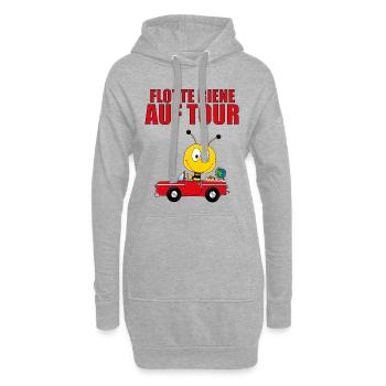 FLOTTE BIENE AUF TOUR - AUTO - REISE - URLAUB - Hoodie-Kleid - Grau meliert - Vorne