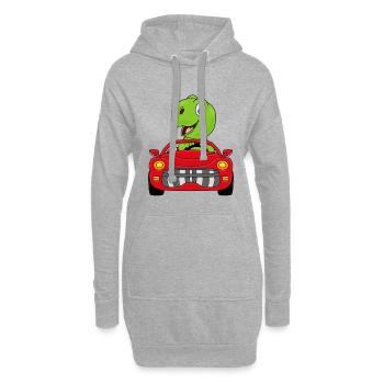 SCHILDKRÖTE - AUTO - AUTOFAHRER - AUTOFAHRERIN - Hoodie-Kleid - Grau meliert - Vorne