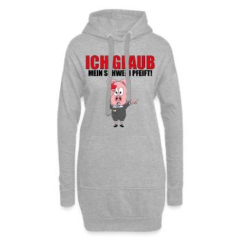 ICH GLAUB MEIN SCHWEIN PFEIFT! - SCHIEDSRICHTER - Hoodie-Kleid - Grau meliert - Vorne