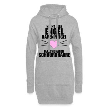 KATZEN - KATZE - NICHT ALLE ENGEL HABEN FLÜGEL... - Hoodie-Kleid - Grau meliert - Vorne