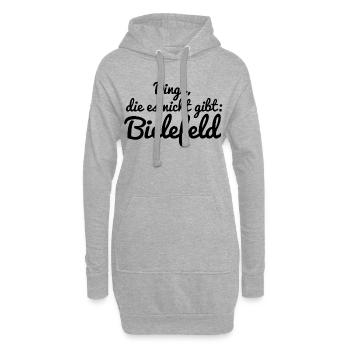 Bielefeld gibt es nicht - Hoodie-Kleid - Grau meliert - Vorne
