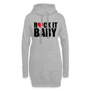 ROCK IT BABY - MUSIK - KIND - MUSIKER - Hoodie-Kleid - Grau meliert - Vorne