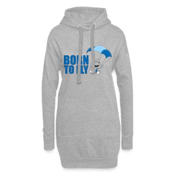 BORN TO FLY - FALLSCHIRMSPRINGER - NILPFERD - Hoodie-Kleid - Grau meliert - Vorne
