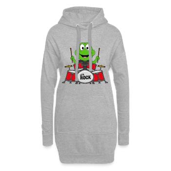 FROSCH - SCHLAGZEUGER - MUSIKER - BAND - Hoodie-Kleid - Grau meliert - Vorne
