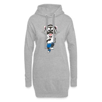 FRETTCHEN - LAUFEN - JOGGEN - MARATHON - SPORT - Hoodie-Kleid - Grau meliert - Vorne