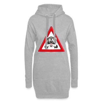 ACHTUNG FRETTCHEN - TIER - TIERISCH - KIND - BABY - Hoodie-Kleid - Grau meliert - Vorne