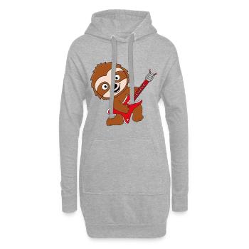 FAULTIER - GITARRE - MUSIK - MUSIKER - LIEBE - Hoodie-Kleid - Grau meliert - Vorne