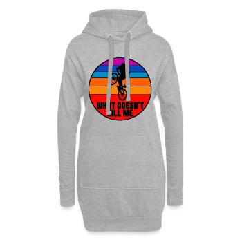 BMX Fahrrad / BMX Bike / BMX Freestyle - Sweat-shirt à capuche long Femme - gris chiné - Devant