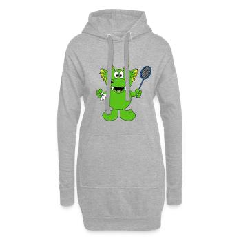 DRACHE - FEDERBALL - SPORT - BADMINTON - TIER - Hoodie-Kleid - Grau meliert - Vorne