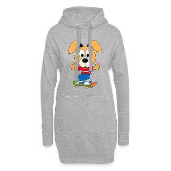 HUND - SKATEBOARD - SPORT - TIER - KIND - BABY - Hoodie-Kleid - Grau meliert - Vorne