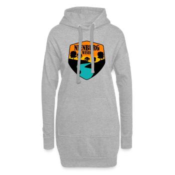nienburg weser Fluss mit Bäumen - Hoodie-Kleid - Grau meliert - Vorne