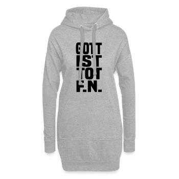 gott ist tot - Hoodie-Kleid - Grau meliert - Vorne