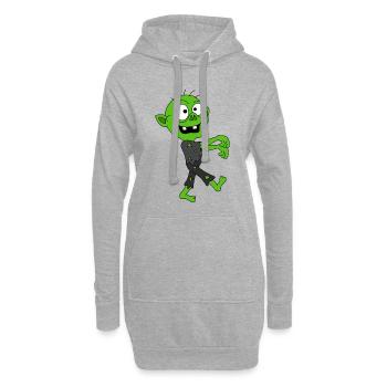 ZOMBIE - HALLOWEEN - KIND - BABY - FUN - Hoodie-Kleid - Grau meliert - Vorne