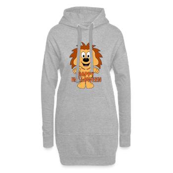 HAPPY HALLOWEEN - IGEL - TIER - KIND - BABY - Hoodie-Kleid - Grau meliert - Vorne