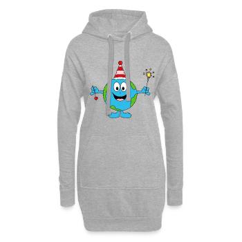 ERDE - WUNDERKERZEN - NEUJAHR - SILVESTER - BABY - Hoodie-Kleid - Grau meliert - Vorne