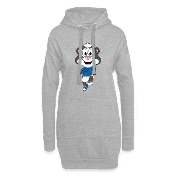 LAUFEN - SPORT - JOGGEN - FITNESS - STINKTIER - Hoodie-Kleid - Grau meliert - Vorne