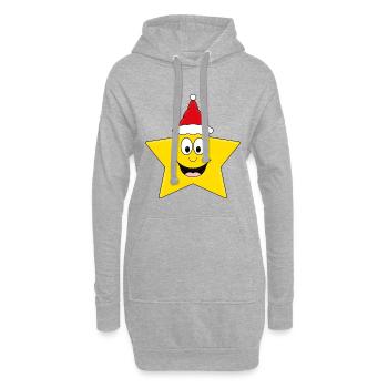 WEIHNACHTEN - STERN - KIND - BABY - Hoodie-Kleid - Grau meliert - Vorne