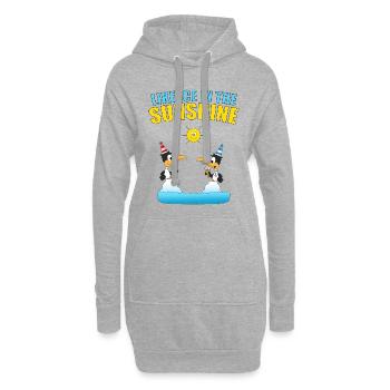 PINGUINE - EIS - LIEBE - TIERISCH - KIND - BABY - Hoodie-Kleid - Grau meliert - Vorne