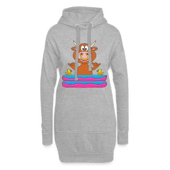 STIER - BULLE - POOL - PLANSCHBECKEN - SHAKA - Hoodie-Kleid - Grau meliert - Vorne