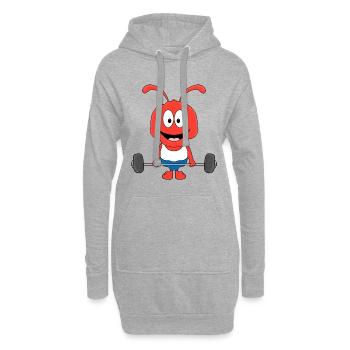 AMEISE - FIT - FITNESS - STARK - BODYBUILDING - Hoodie-Kleid - Grau meliert - Vorne