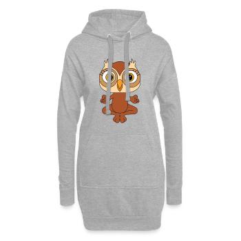 EULE - YOGA - PILATES - TIER - TIERISCH - Hoodie-Kleid - Grau meliert - Vorne