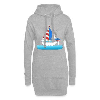 ESEL - SEGLER - SEGELN - WASSERSPORT - BABY - Hoodie-Kleid - Grau meliert - Vorne