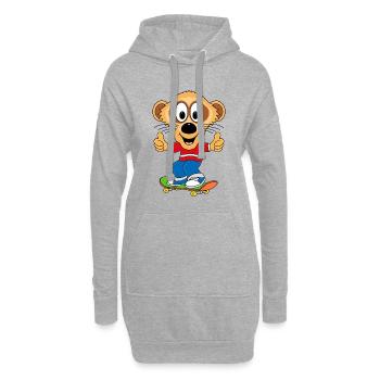 SKATEBOARD - ERDMÄNNCHEN - SPORT - KIND - BABY - Hoodie-Kleid - Grau meliert - Vorne