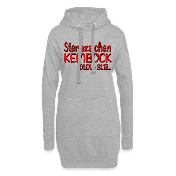 sternzeichen keinbock - Hoodie-Kleid - Grau meliert - Vorne