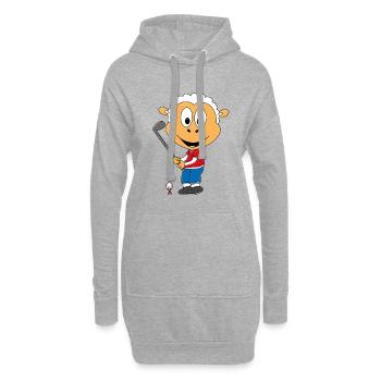 SCHAF - GOLF - GOLFER - GOLFBALL - GOLFSCHLÄGER - Hoodie-Kleid - Grau meliert - Vorne