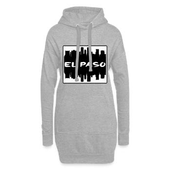 El Paso Texas Usa Skyline Silhouette Voyage Souven - Sweat-shirt à capuche long Femme - gris chiné - Devant