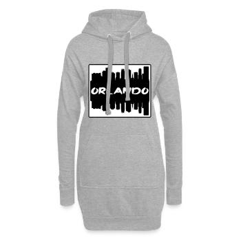 Orlando Florida Usa Skyline Silhouette Reise Souv - Hoodie-Kleid - Grau meliert - Vorne