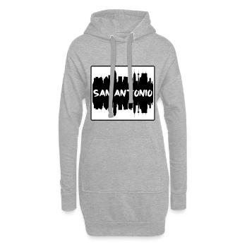 San Antonio Texas Usa Skyline Silhouette Voyage So - Sweat-shirt à capuche long Femme - gris chiné - Devant