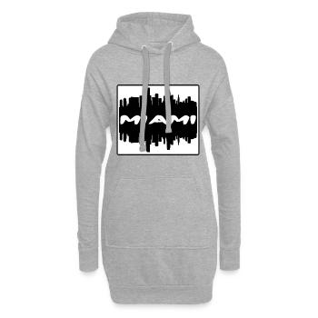 Miami Florida Usa Skyline Silhouette Reise Souven - Hoodie-Kleid - Grau meliert - Vorne