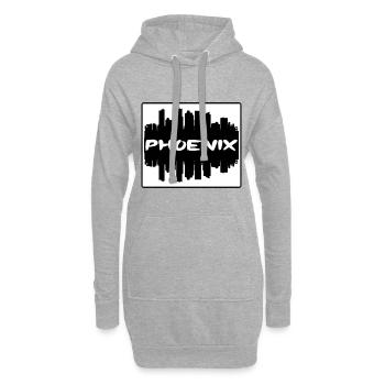 Phoenix Arizona États-Unis Skyline Silhouette Souv de voyage - Sweat-shirt à capuche long Femme - gris chiné - Devant