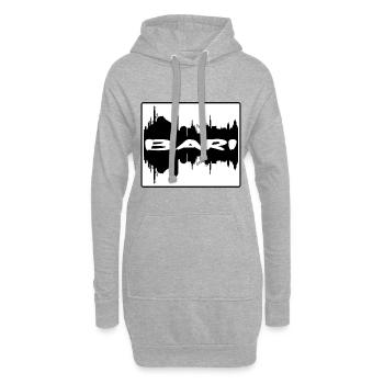 Bari Italien Skyline Silhouette Reisesouvenir - Hoodie-Kleid - Grau meliert - Vorne