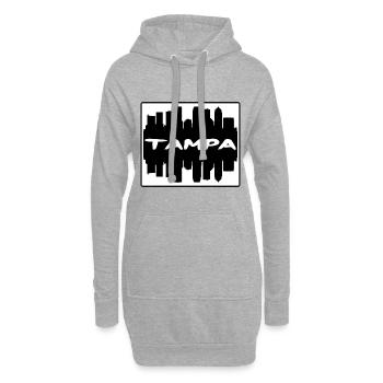 Tampa Florida Usa Skyline Silhouette Reisesouven - Hoodie-Kleid - Grau meliert - Vorne