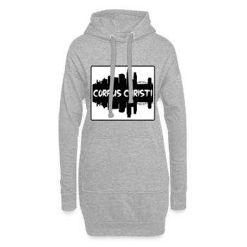 Fronleichnam Christi Texas Usa Skyline Silhouette Reisen - Hoodie-Kleid - Grau meliert - Vorne