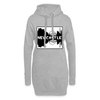 Newcastle Angleterre Skyline Silhouette Voyage Souven - Sweat-shirt à capuche long Femme - gris chiné - Devant